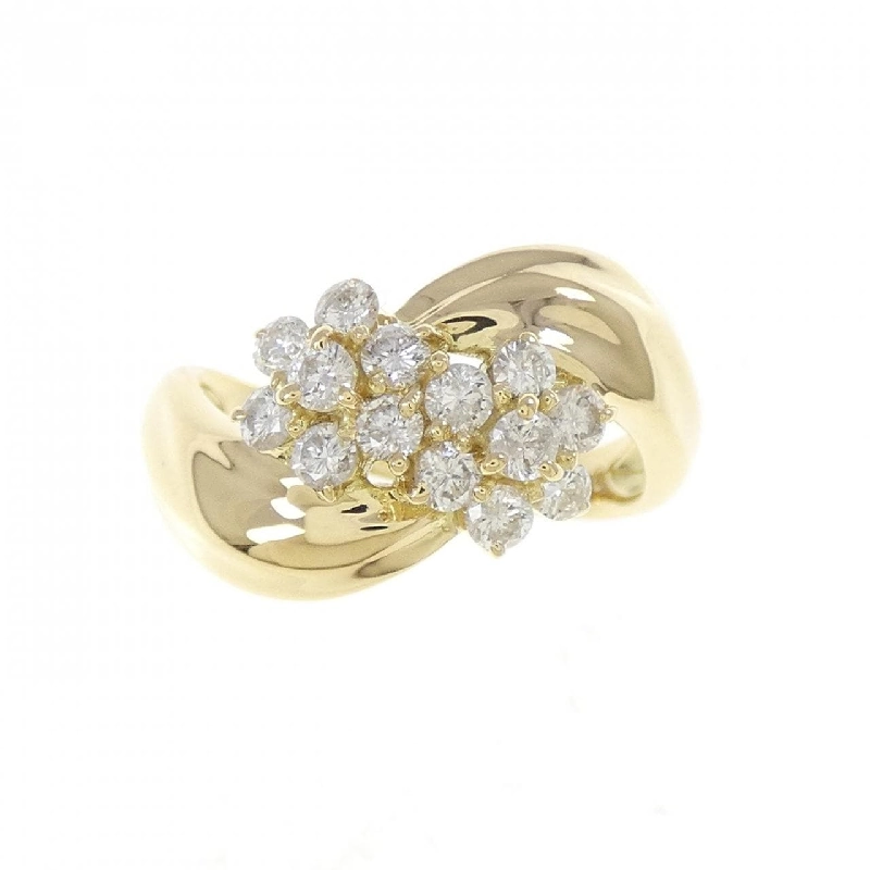 Nhẫn kim cương hoa K18YG 0.57CT - Hàng hiệu Authentic 853162