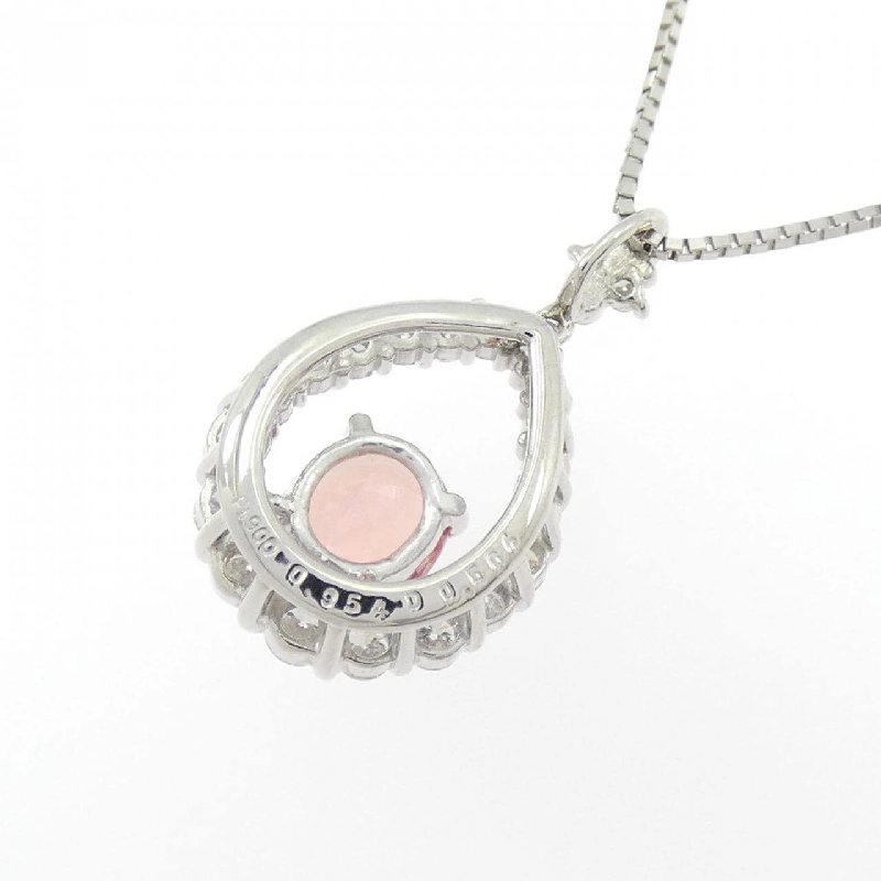 Dây chuyền sapphire padparadscha PT900/PT850 0.954CT - Hàng hiệu Authentic 860420