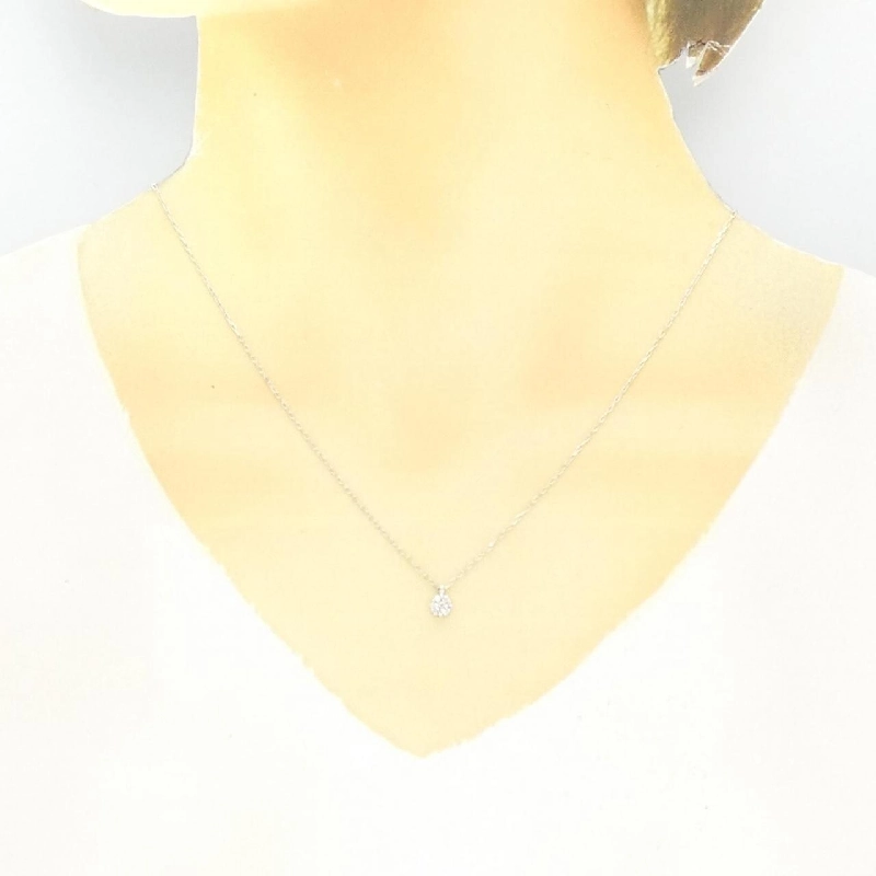 K18WG Dây chuyền kim cương 0.15CT - Hàng hiệu Chính hãng 861405