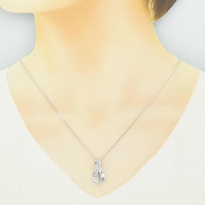 K18WG Dây chuyền kim cương 0.35CT - Hàng hiệu Chính hãng 857580