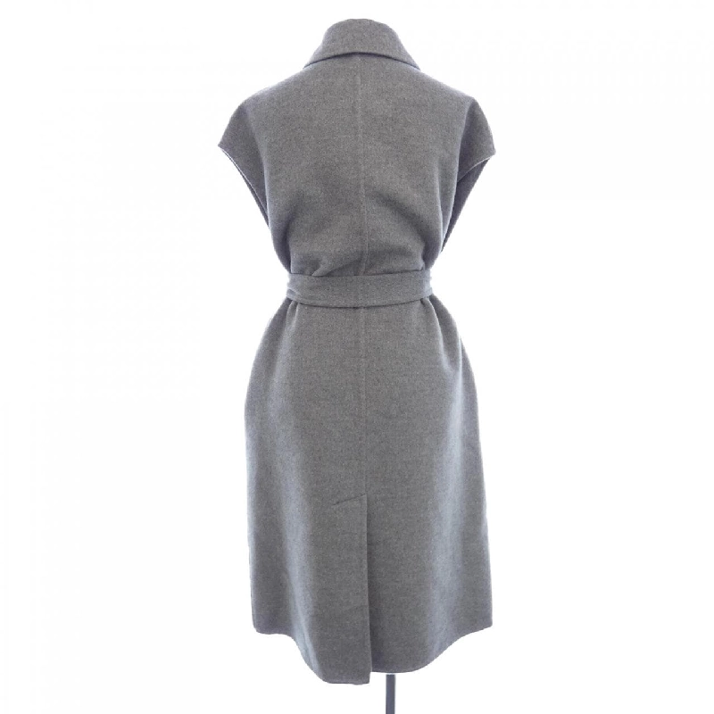 Áo vest dài da cừu Hermes HERMES Crude Cell với nút da 4H0101DA 633960