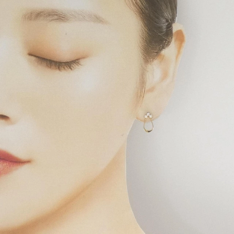 K18YG Bông tai Cubic - Hàng hiệu Chính hãng 872906