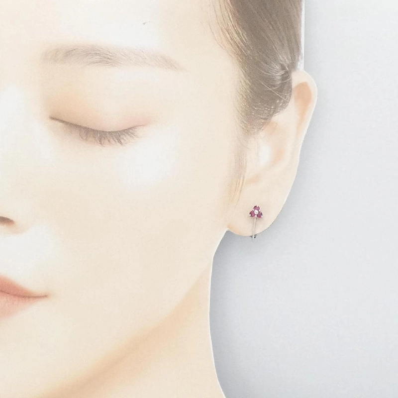 K14WG Bông tai Ruby 0.60CT - Hàng hiệu Chính hãng 870800