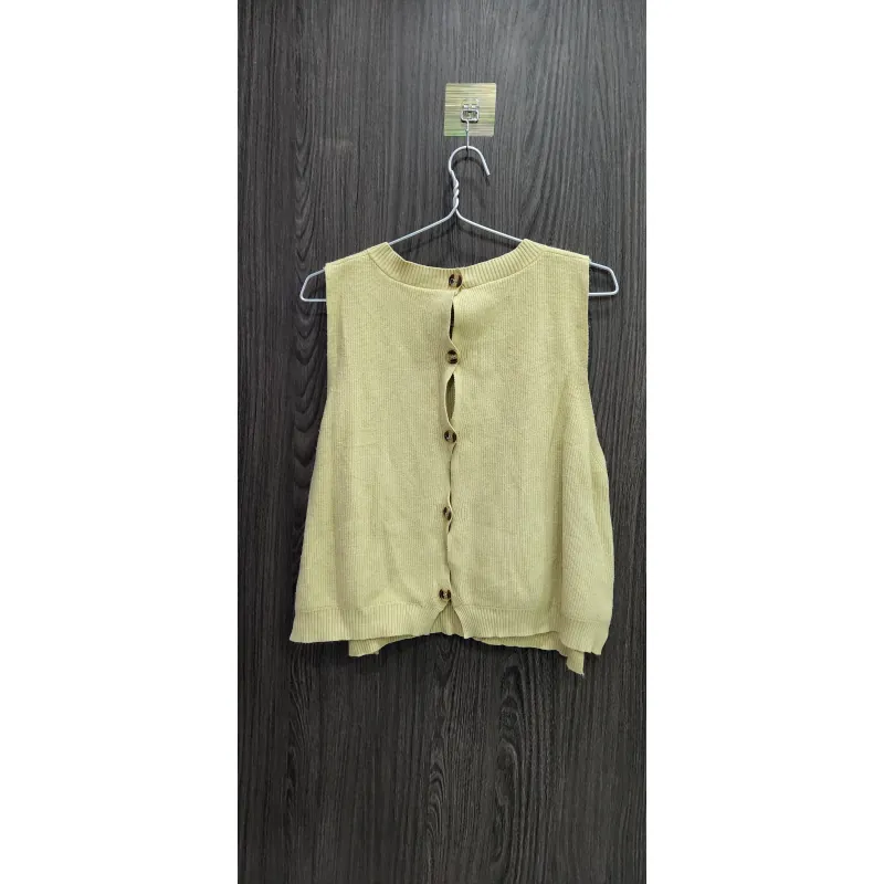 Áo len nữ dáng ngắn màu vàng chanh 935236