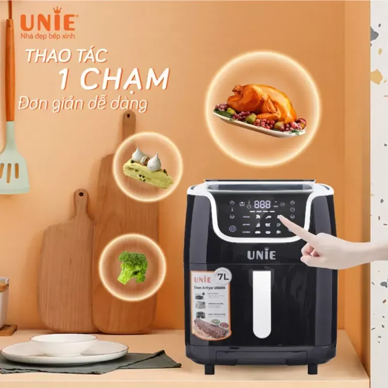 Nồi chiên UNIE US6800 – 7L tiện lợi, chiên nướng hấp chỉ với 1 nút chạm 573028