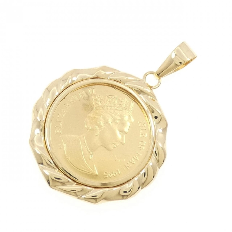 K18YG(枠) Dây chuyền đồng xu - Hàng hiệu Authentic 865274