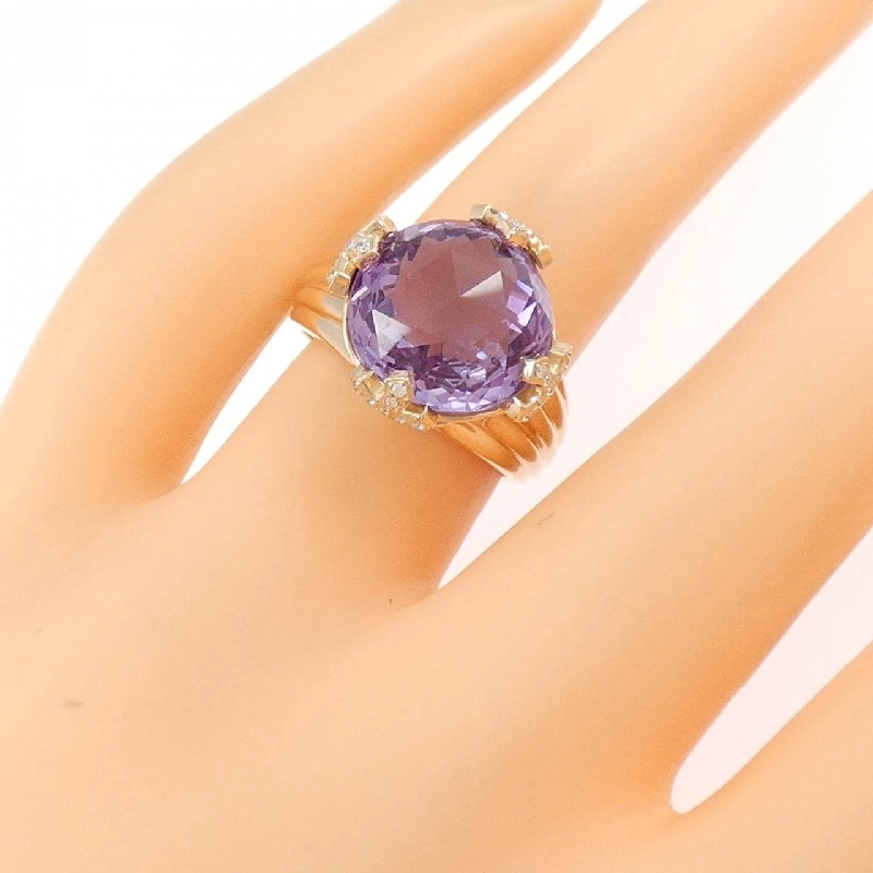 Nhẫn Amethyst K18PG 7.0CT - Hàng hiệu Chính hãng 852182