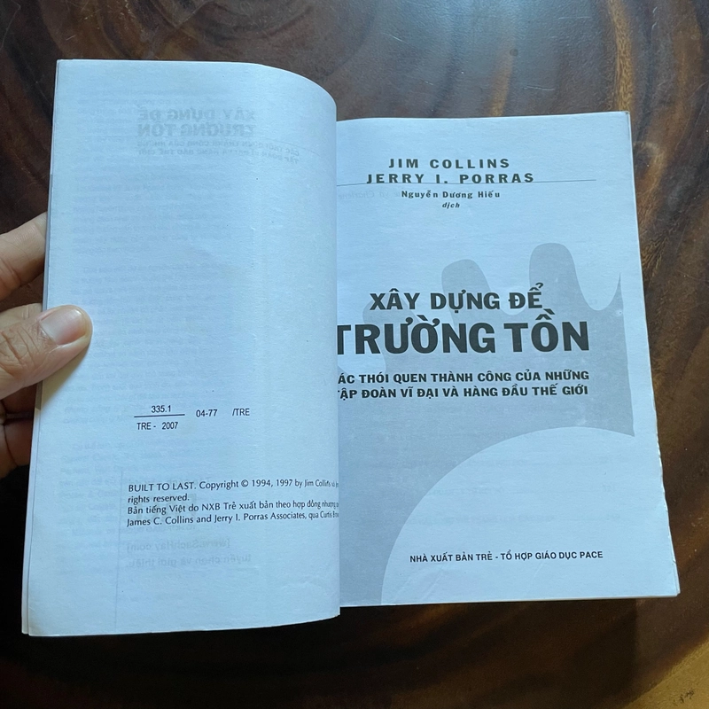 II Tựa sách: Xây Dựng Để Trường Tồn - JIM COLLINS & JERRY I. PORRAR - 2007 454367