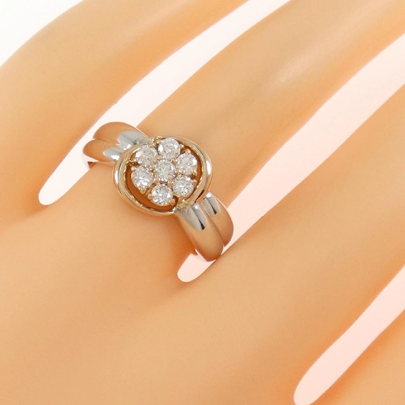 Nhẫn kim cương hoa K18WG/K18PG 0.37CT 668815