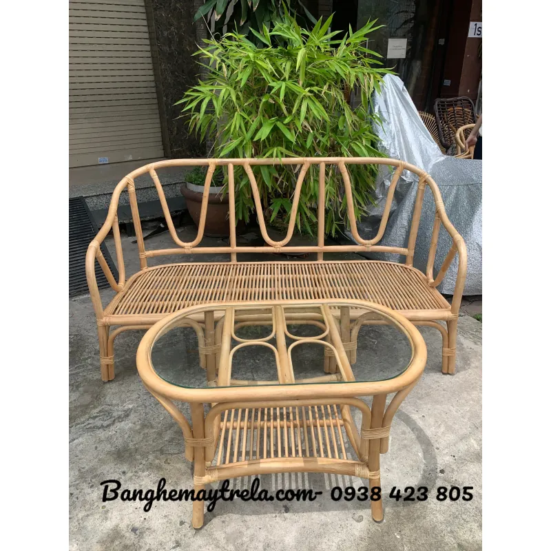 Sofa mây phòng khách lưng V 592980