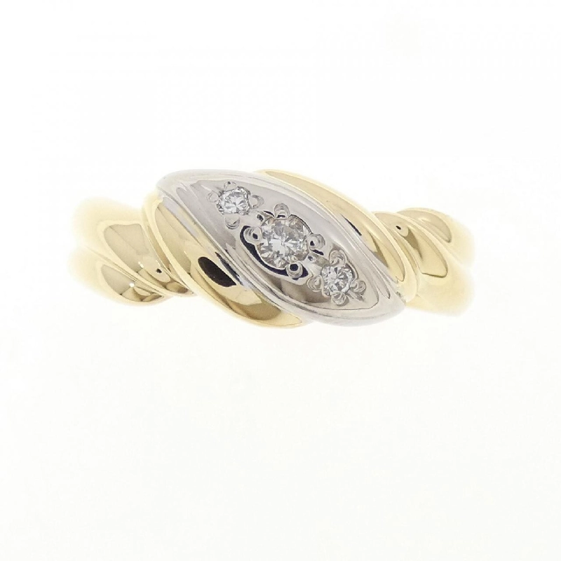 Nhẫn kim cương K18YG/PT900 0.06CT - Hàng hiệu Authentic 851805