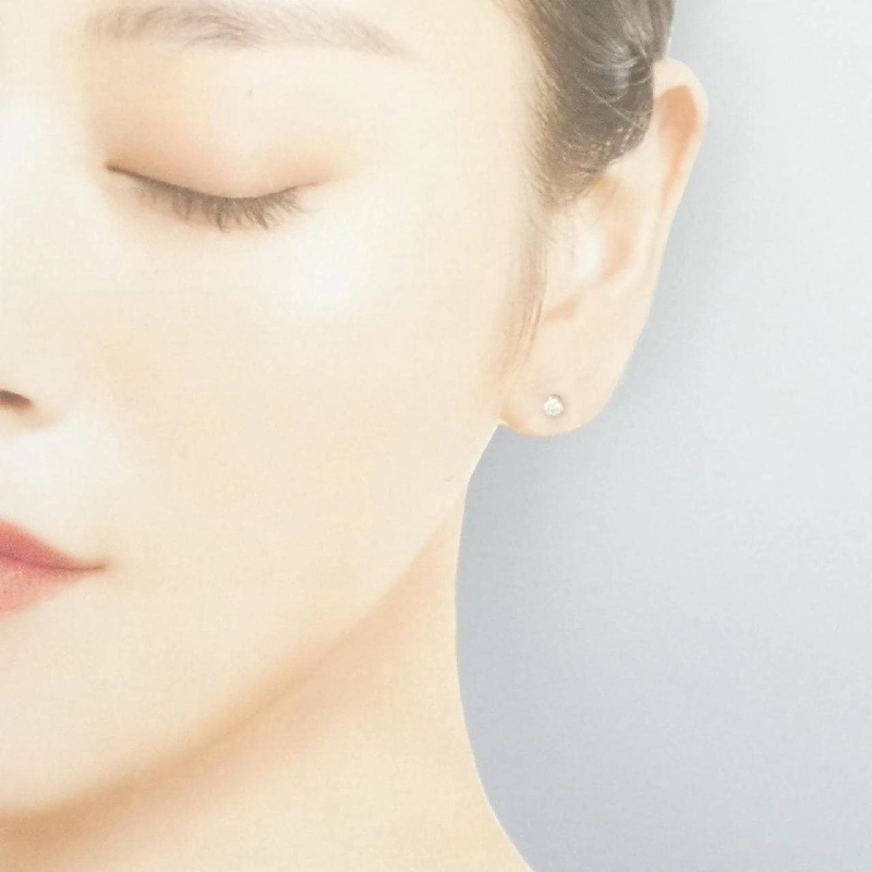 K18WG Bông tai kim cương 0.09CT một bên - Hàng hiệu Authentic 863591
