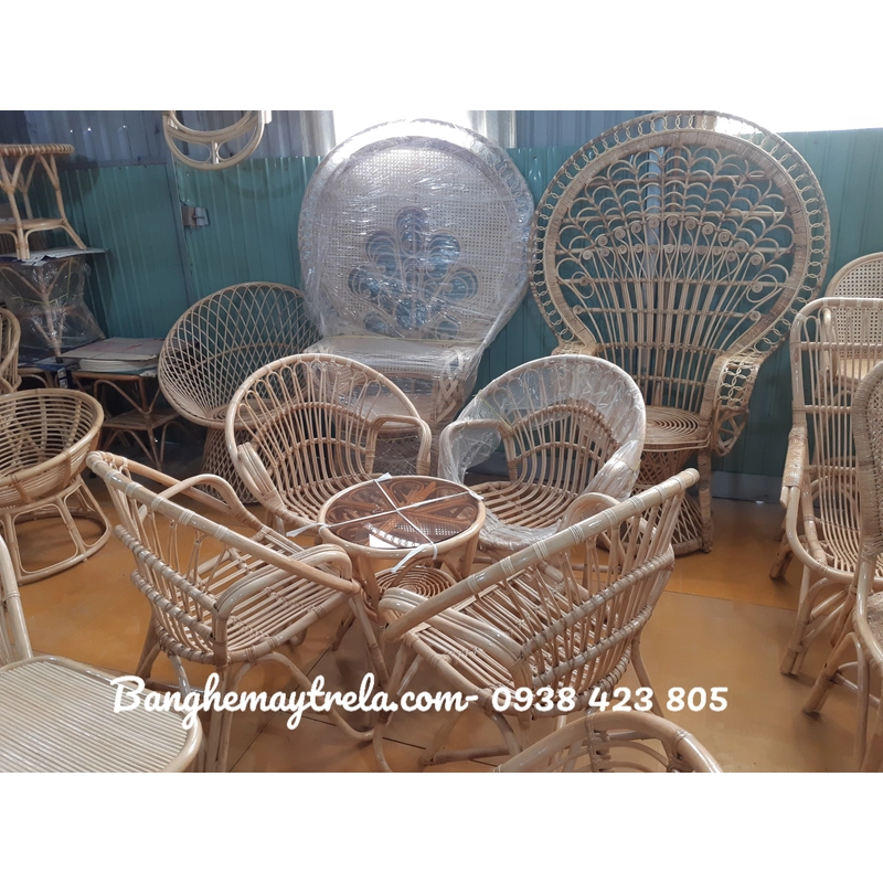 Ghế mây đơn nhỏ đuôi công 454730