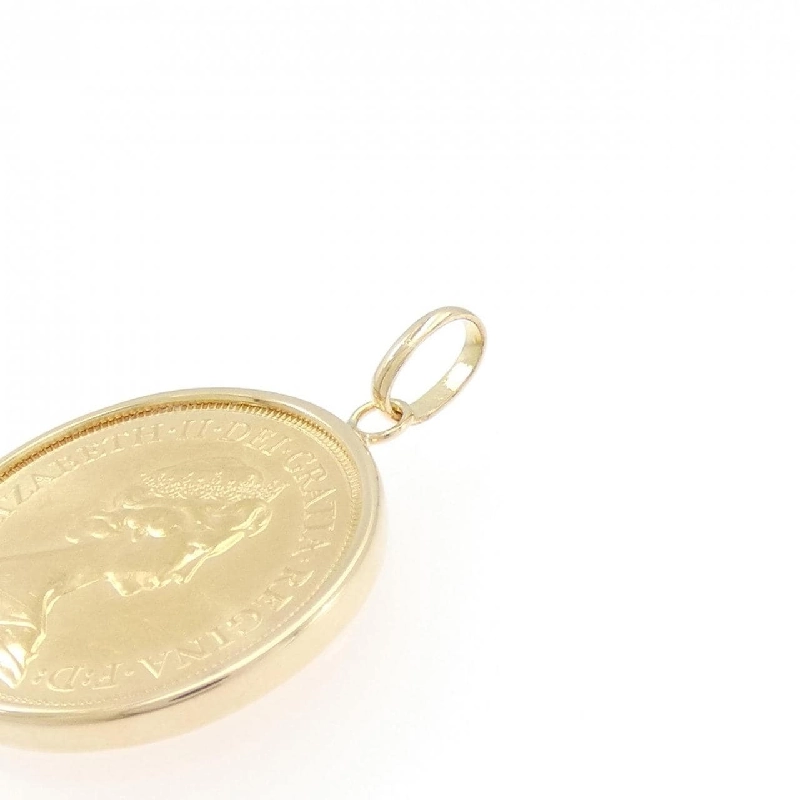K18YG(枠) Dây chuyền đồng xu - Hàng hiệu Authentic 870925