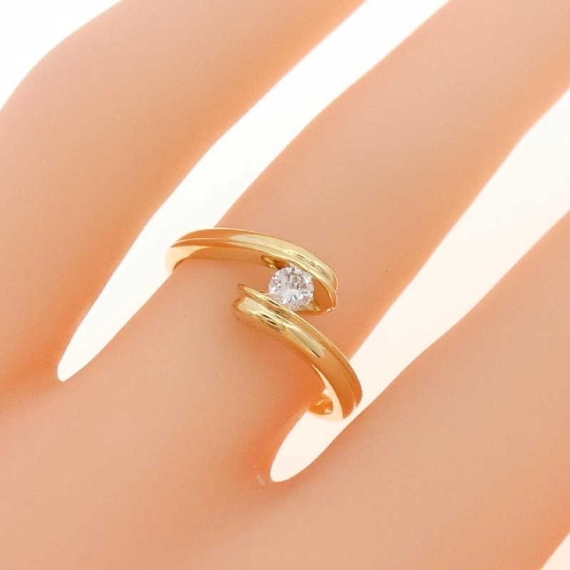 Nhẫn kim cương K18YG 0.10CT 671163