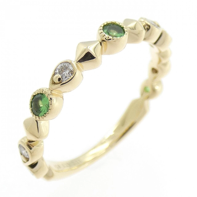 Nhẫn Garnet Xanh K18YG 0.25CT 669046