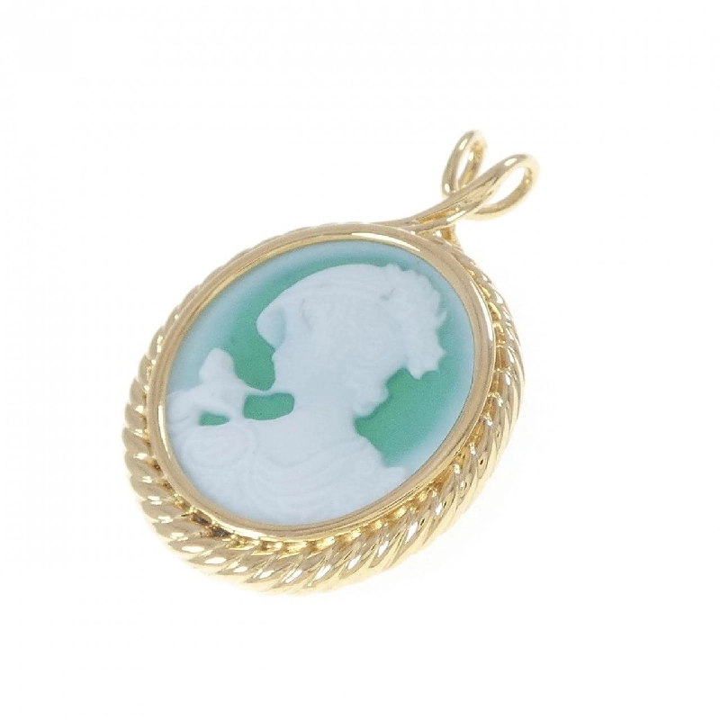 K18YG Mặt dây chuyền ngọc bích - Hàng hiệu Authentic 865965