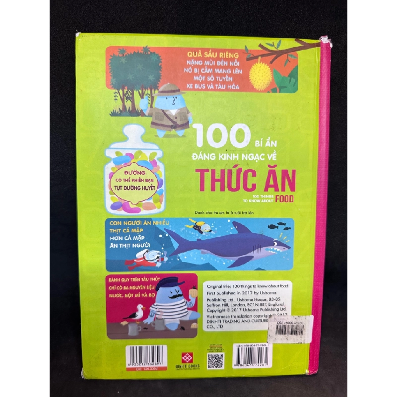 [Phiên Chợ Sách Cũ] 100 bí ẩn đáng king ngạc về thức ăn, (tróc bìa nhẹ), bìa cứng, 2020 1503 410256