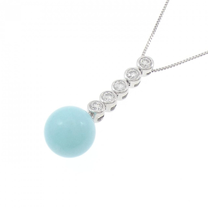 K18WG Mặt dây chuyền Turquoise - Hàng hiệu Chính hãng 856632