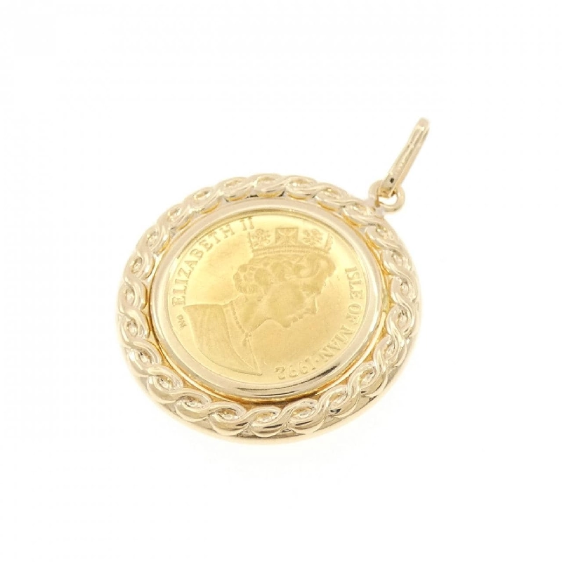 K18YG(枠) Đồng xu Mặt dây chuyền - Hàng hiệu Authentic 862963