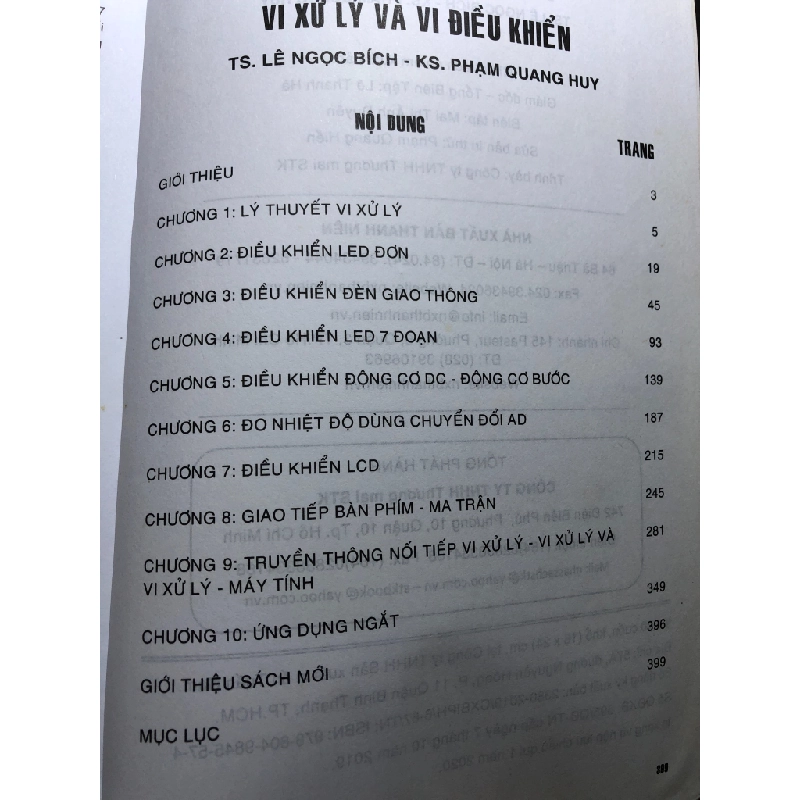 Vi xử lý và vi điều khiển 2020 mới 80% ố bẩn nhẹ bụng sách TS Lê Ngọc Bích và KS Phạm Quang Huy HPB2906 GIÁO TRÌNH, CHUYÊN MÔN 348560