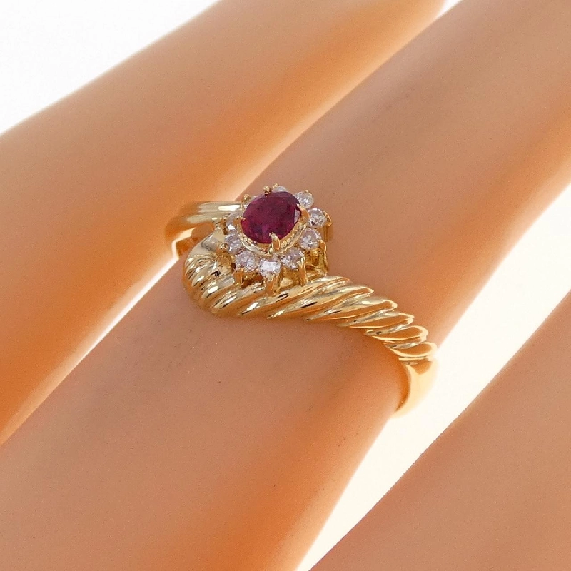 Nhẫn ruby K18YG 670016