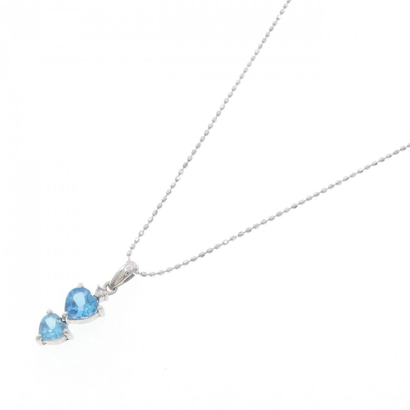 K14WG Blue Topaz Necklace - Hàng hiệu Authentic 862303