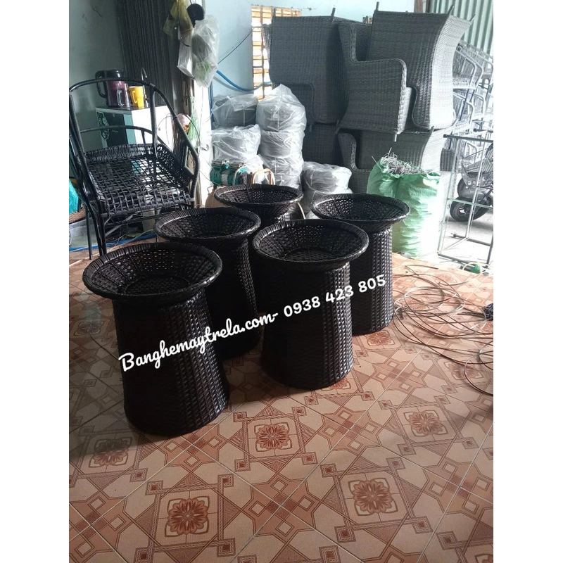 Rổ mây nhựa trưng bày trái cây hoa quả 472385