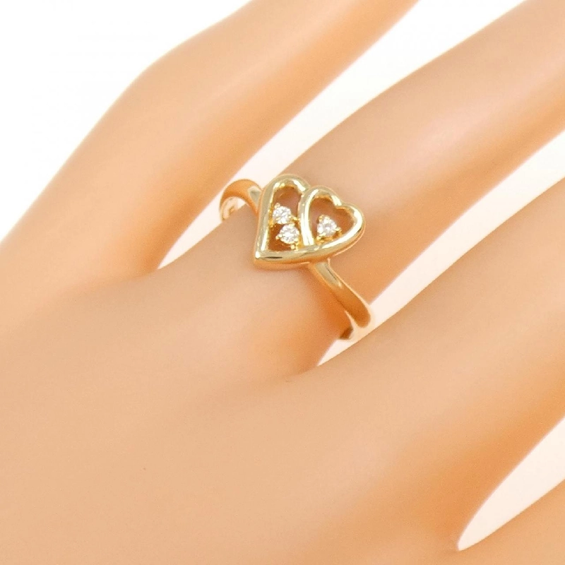 Nhẫn kim cương hình trái tim K18YG - Hàng hiệu Authentic 856571