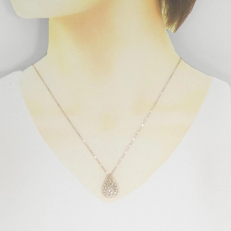 K18PG Pave Diamond Necklace 1.60CT - Hàng hiệu Chính hãng 861582