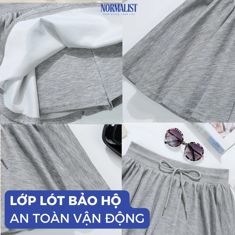 Chân váy dáng xoè Normalist phong cách tối giản, chất cotton thoáng mát da 315969