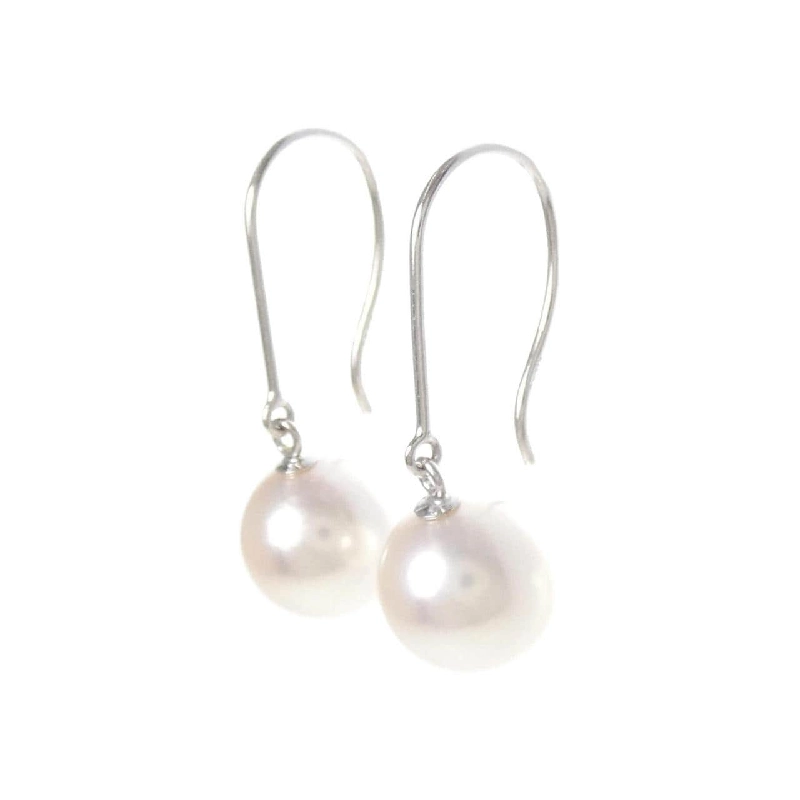 K18WG Bông tai ngọc trai Akoya 8.1mm - Hàng hiệu Chính hãng 871202