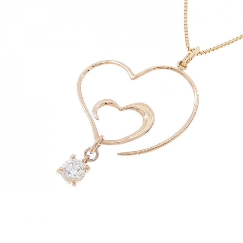 K18PG Dây chuyền trái tim kim cương 0.18CT - Hàng hiệu Chính hãng 864635