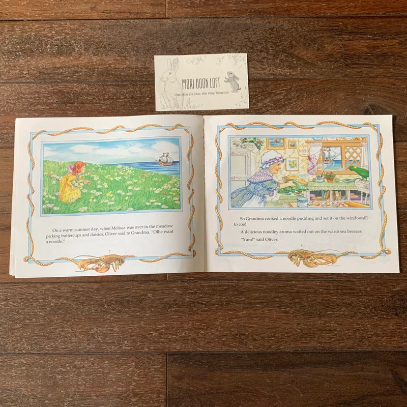 Sách tranh tiếng anh Grandma and the Pirates, Used, minh họa cổ điển, khổ ngang, lỏng gáy 478689
