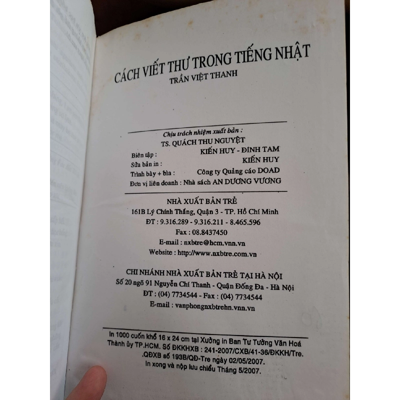 Cách viết thư trong tiếng Nhật - Trần Việt Thanh KỸ NĂNG HCM.TN1008 919895