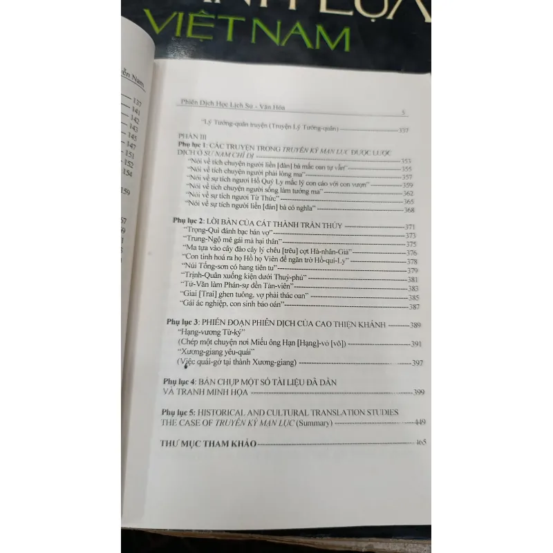 PHIÊN DỊCH HỌC LỊCH SỬ - VĂN HOÁ TRƯỜNG HỢP TRUYỀN KỲ MẠN LỤC 698299