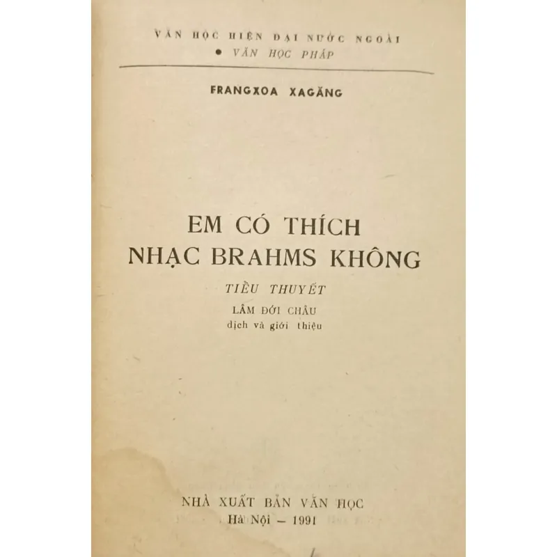Em có thích nhạc Brahms không (Francoise Sagan) 675606