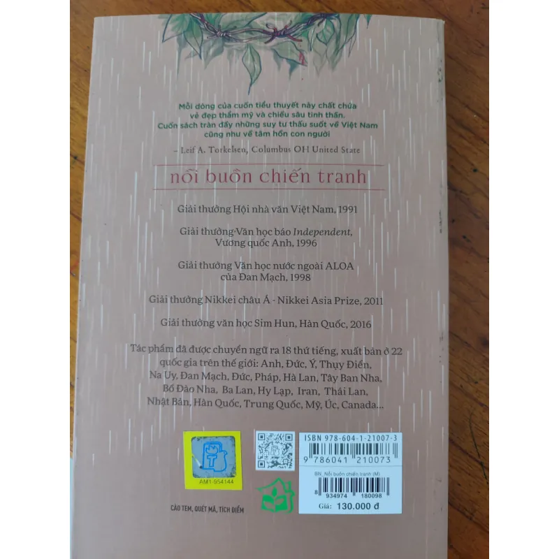 Sách Truyện Nỗi Buồn Chiến Tranh - Bảo Ninh mới 95% 798921