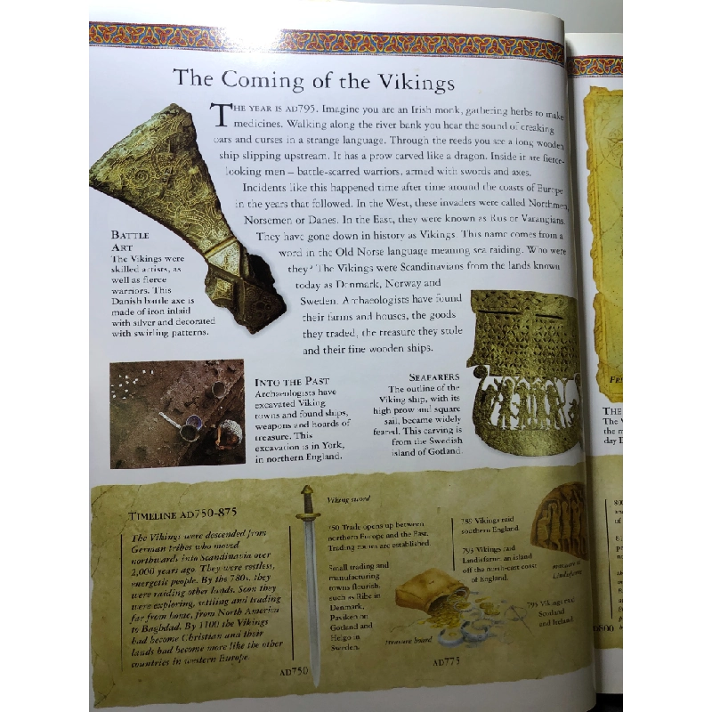Step into... The Viking World BÌA CỨNG mới 85% bẩn nhẹ Philip Steele HPB2607 NGOẠI VĂN 450883