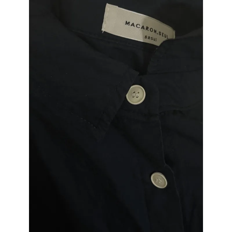 Áo sơ mi Hàn ngắn tay xanh than 791316