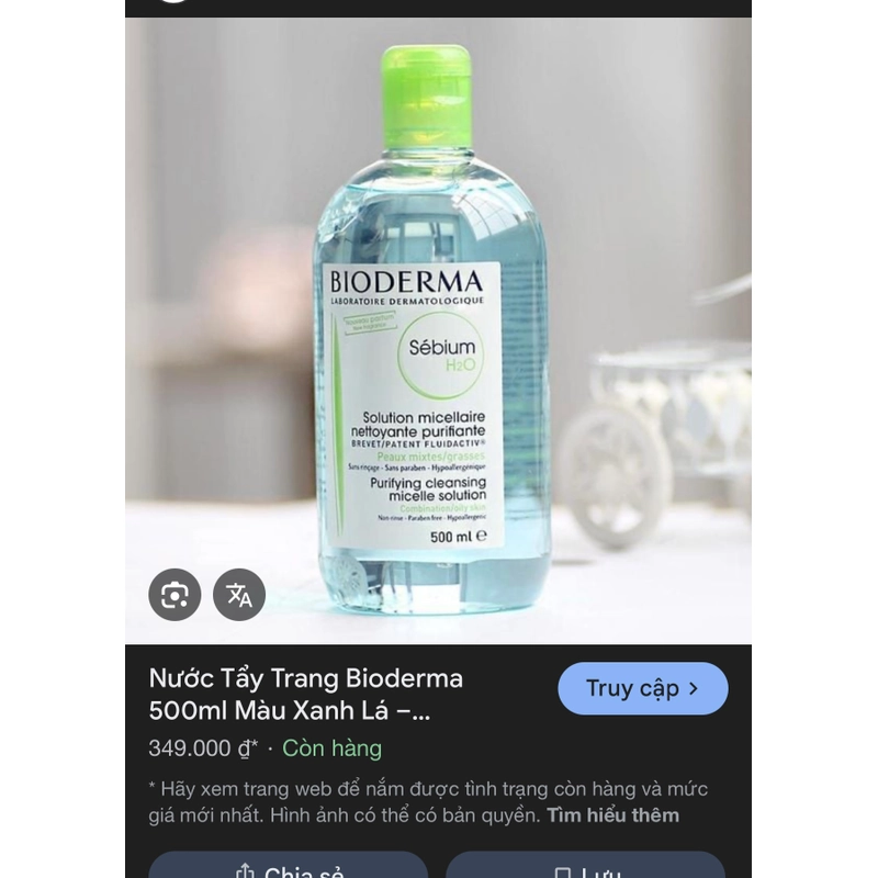 Nước tẩy trang BIODERMA Sébium H2O dành cho da dầu mụn 548668