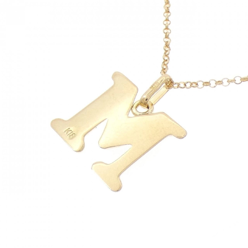 K18YG Chữ cái M Dây chuyền - Hàng hiệu Chính hãng 864329