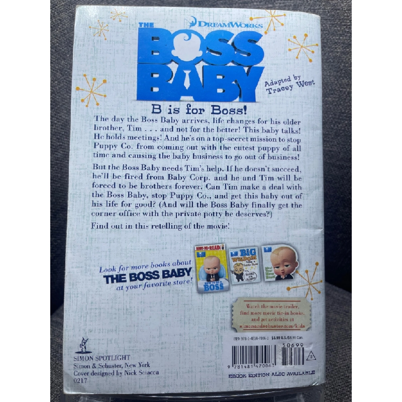 The boss baby mới 85% ố vàng nhẹ nếp gấp bìa truyện ngoại văn và thiếu nhi Junior Novelization HPB1505 351181