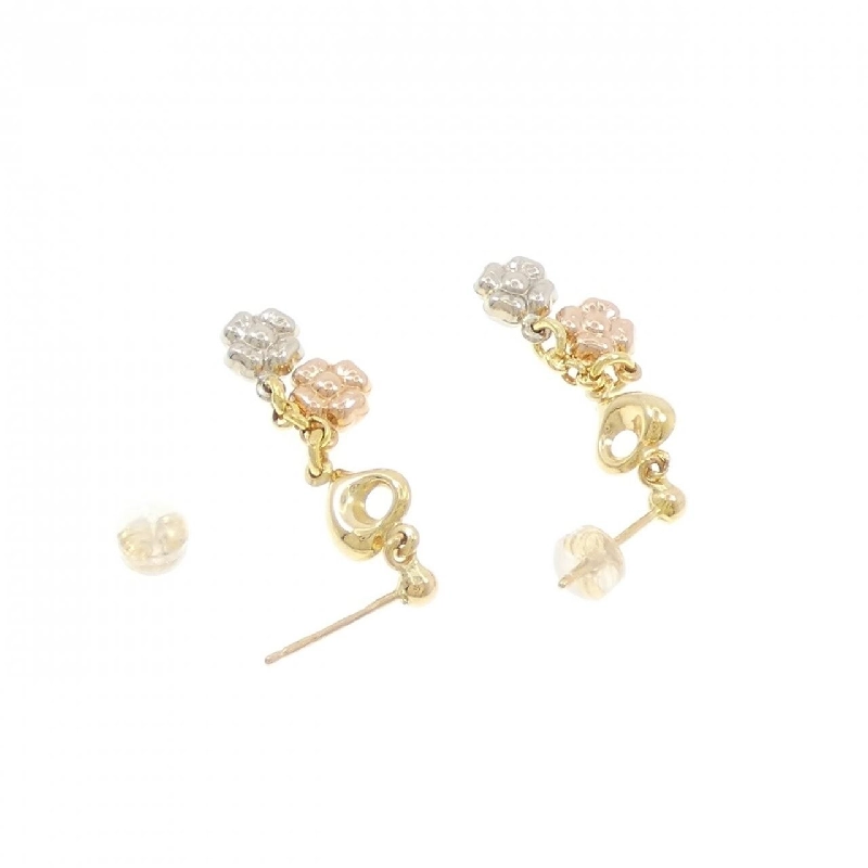 K18 Ba màu Heart×Flower Bông tai - Hàng hiệu Authentic 869134