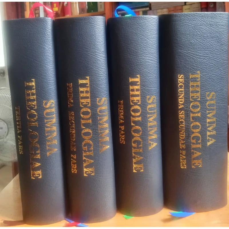 Tổng luận thần học thánh TOMA AQUINO ( Bộ 4 cuốn bìa da , 4 tiếng  Anh–Việt–Latinh–Pháp ) 931664