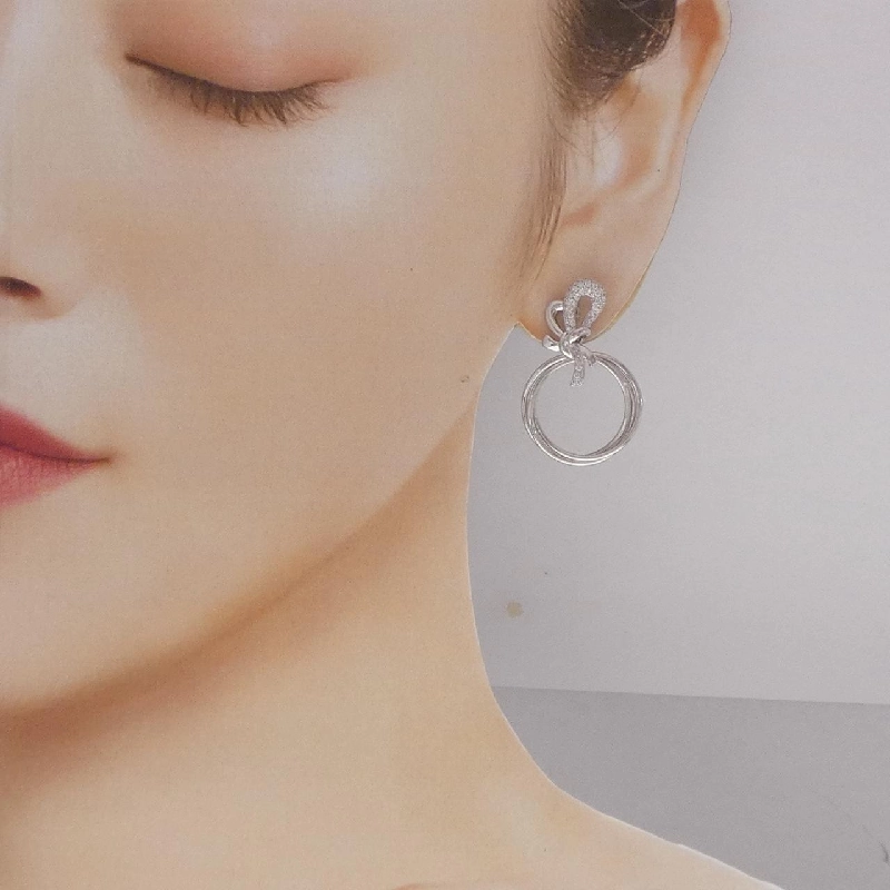 K18WG Bông tai kim cương - Hàng hiệu Authentic 870432