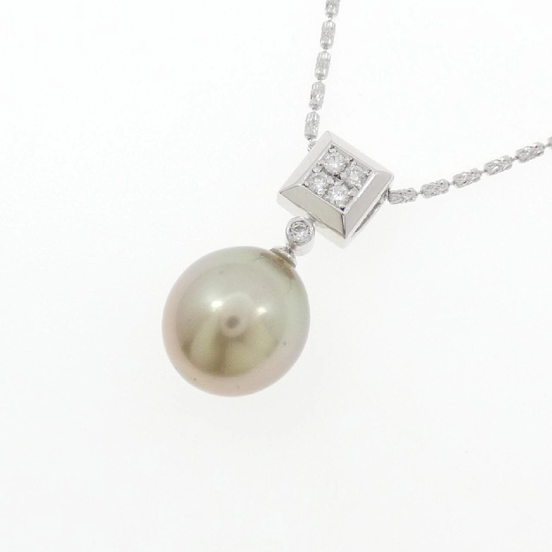 K18WG/750WG Ngọc trai đen dây chuyền 11.2mm - Hàng hiệu Chính hãng 856739