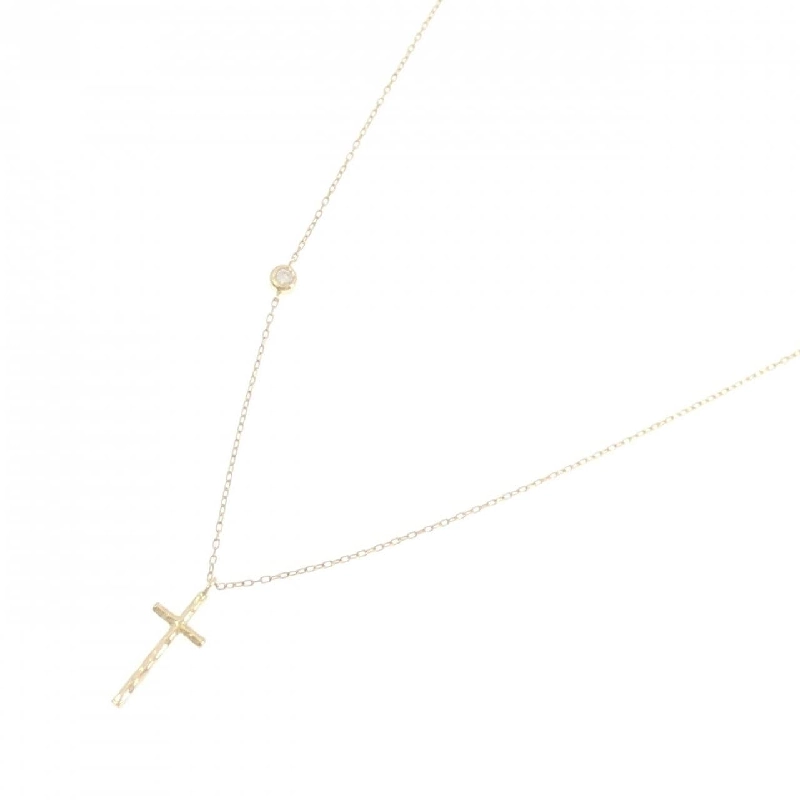 K18YG Dây chuyền kim cương chéo 0.03CT - Hàng hiệu Chính hãng 856988