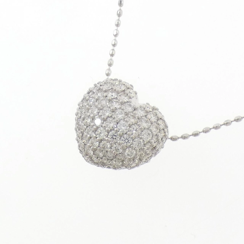 K18WG Dây chuyền kim cương hình trái tim Pavé 0.70CT - Hàng hiệu Chính hãng 856604