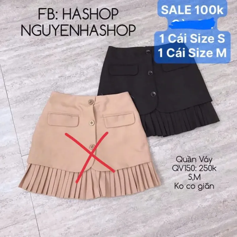 Thanh lý chân váy xếp ly mua ha shop 760384